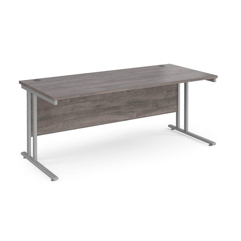 Maestro 25 straight desk 800mm deep - Grey Oak