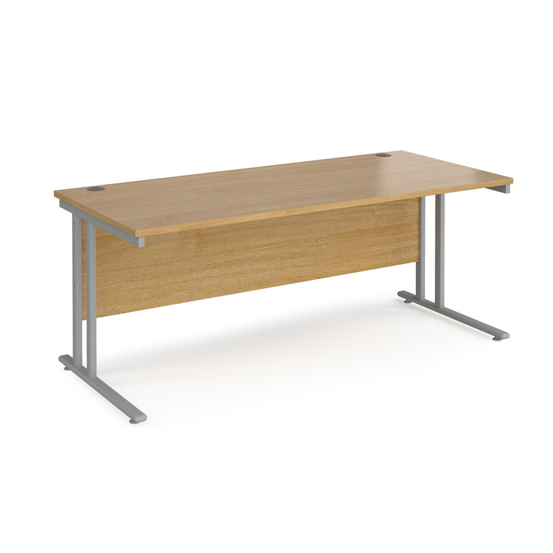 Maestro 25 straight desk 800mm deep - Oak