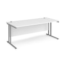 Maestro 25 straight desk 800mm deep - White