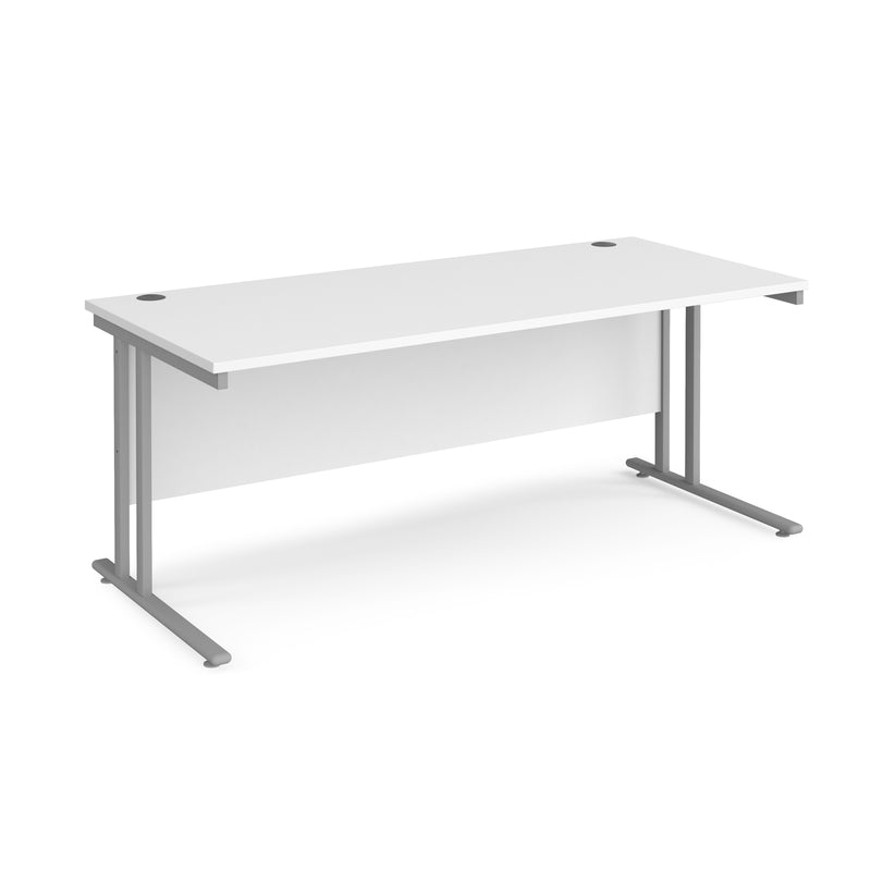 Maestro 25 straight desk 800mm deep - White