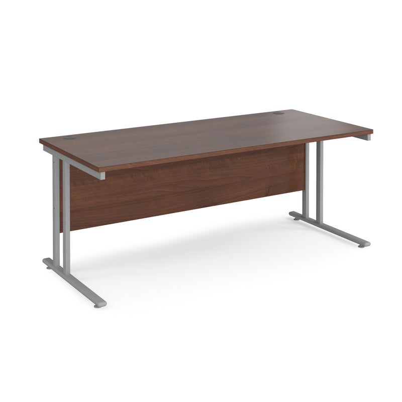 Maestro 25 straight desk 800mm deep - Walnut