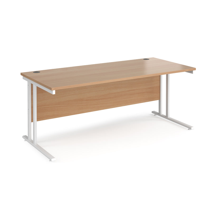 Maestro 25 straight desk 800mm deep - Beech