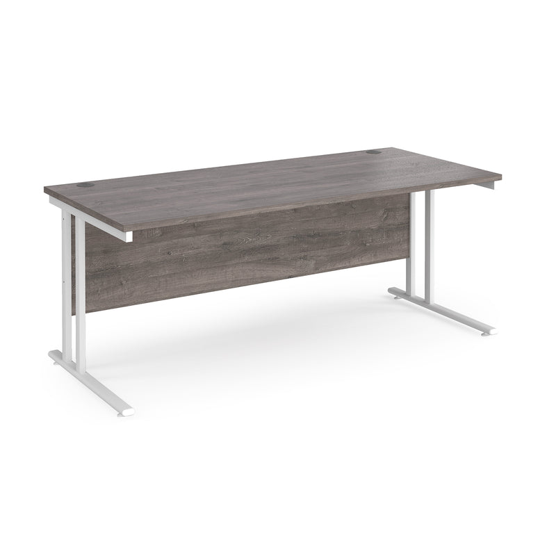 Maestro 25 straight desk 800mm deep - Grey Oak