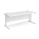 Maestro 25 straight desk 800mm deep - White