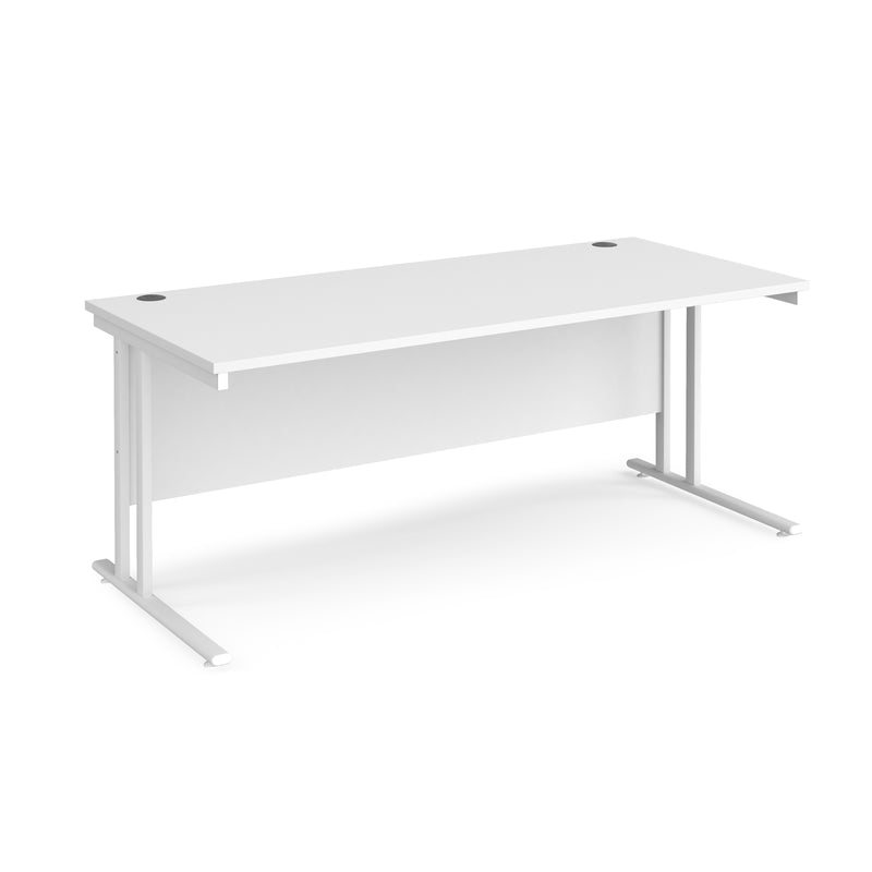 Maestro 25 straight desk 800mm deep - White