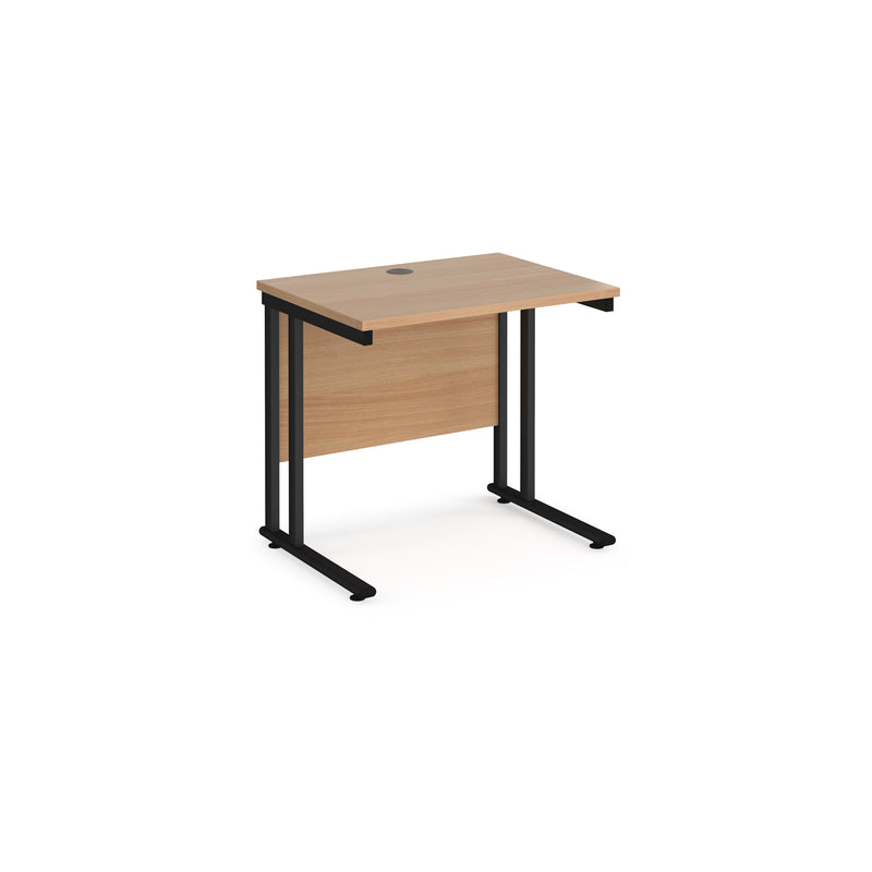 Maestro 25 straight desk 600mm deep - Beech