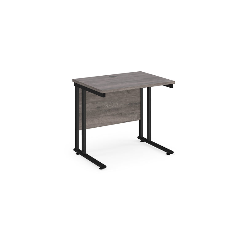 Maestro 25 straight desk 600mm deep - Grey Oak