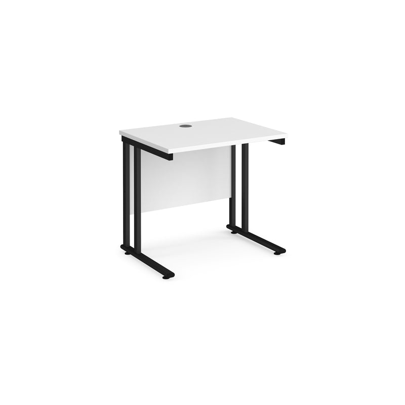 Maestro 25 straight desk 600mm deep - White