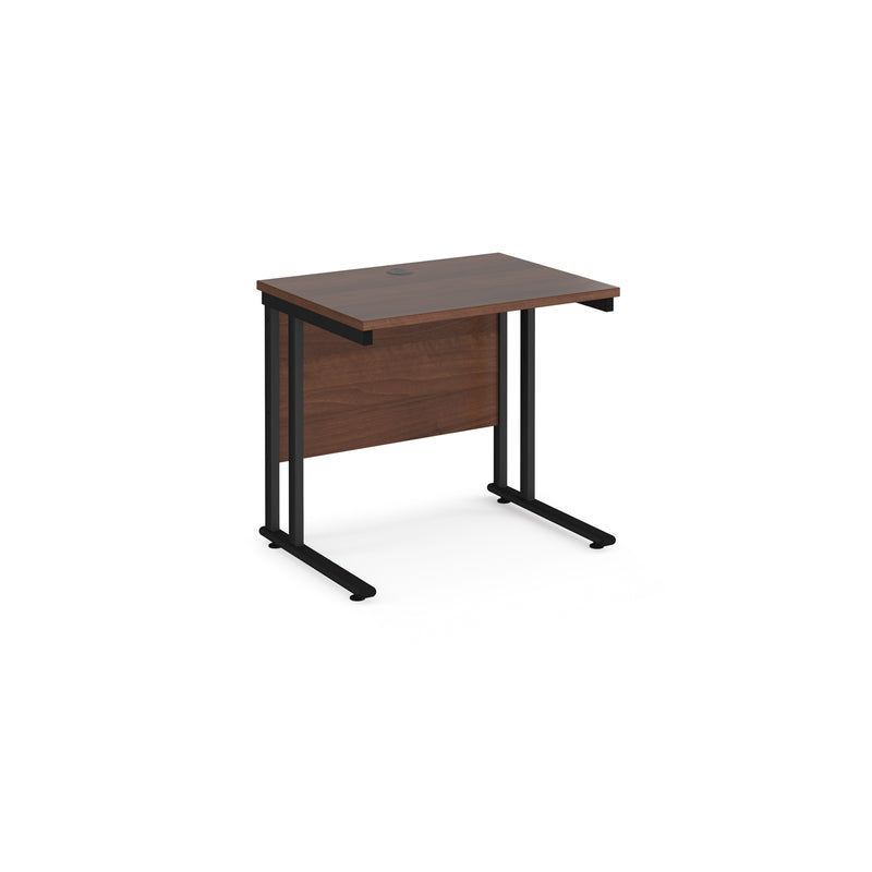 Maestro 25 straight desk 600mm deep - Walnut