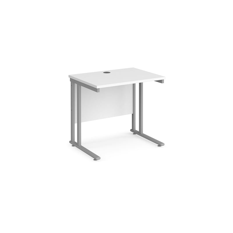 Maestro 25 straight desk 600mm deep - White