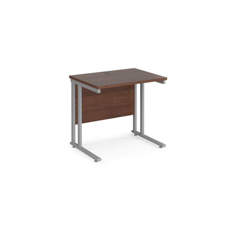 Maestro 25 straight desk 600mm deep - Walnut