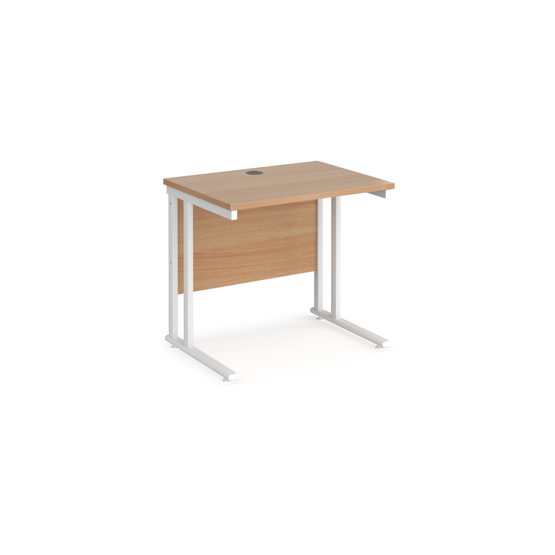 Maestro 25 straight desk 600mm deep - Beech