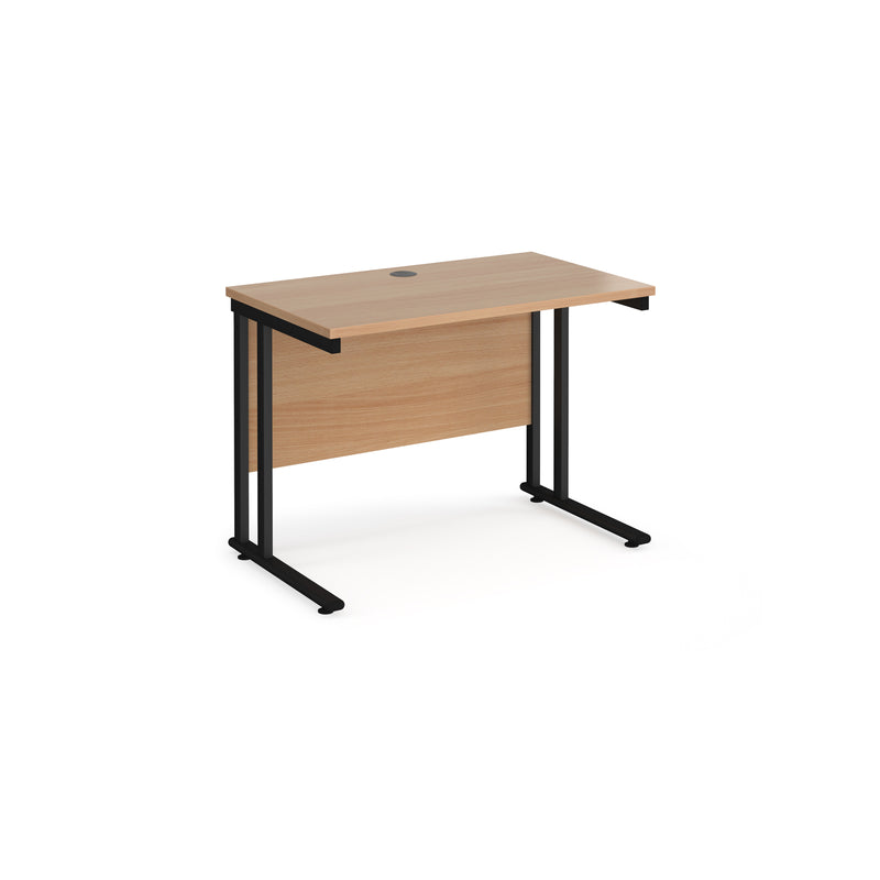 Maestro 25 straight desk 600mm deep - Beech