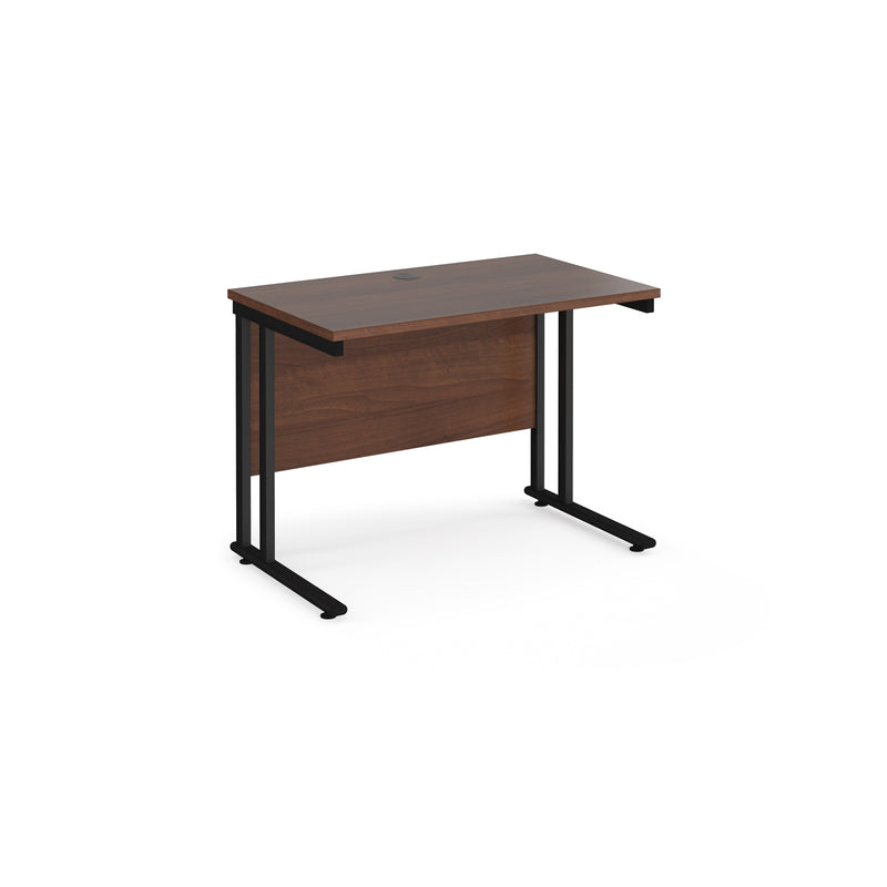 Maestro 25 straight desk 600mm deep - Walnut