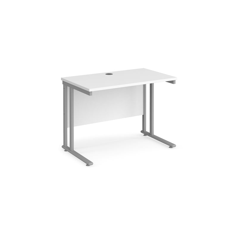 Maestro 25 straight desk 600mm deep - White