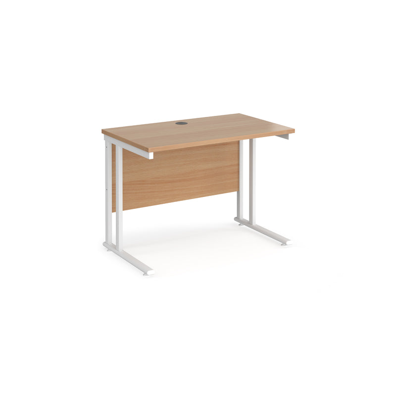 Maestro 25 straight desk 600mm deep - Beech