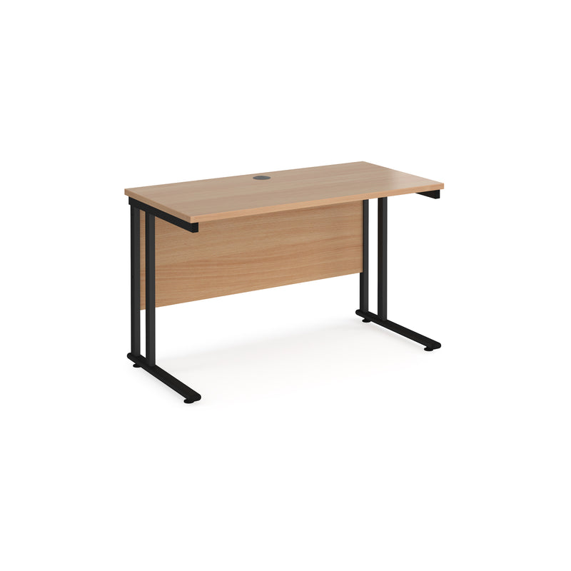 Maestro 25 straight desk 600mm deep - Beech