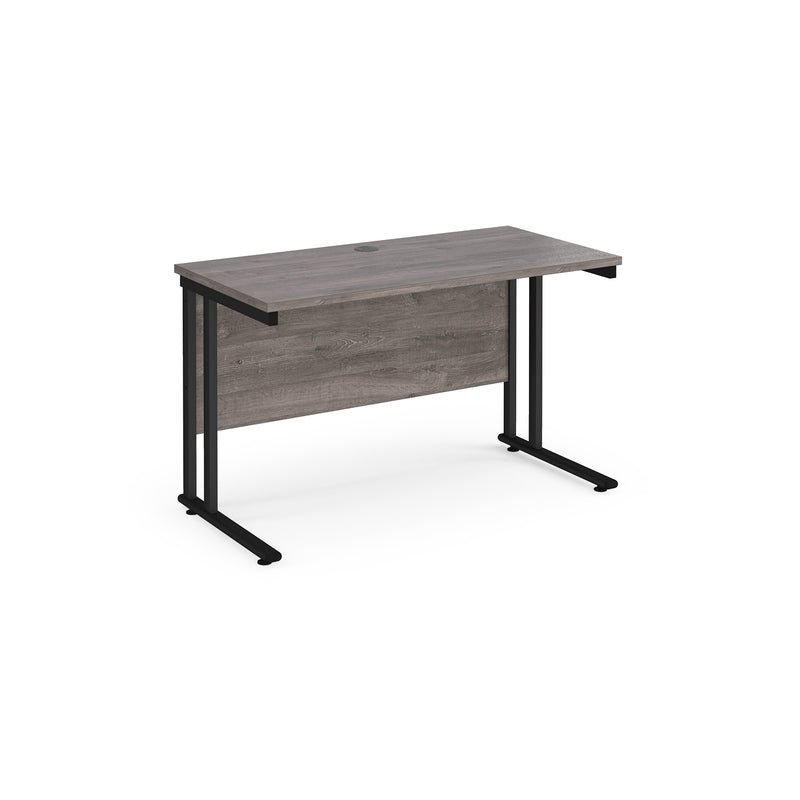 Maestro 25 straight desk 600mm deep - Grey Oak