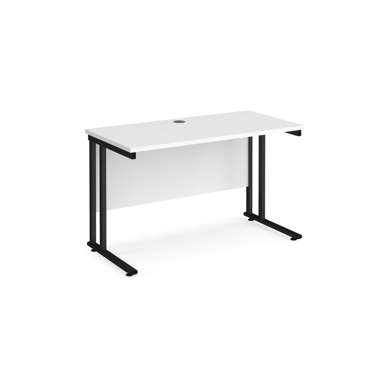 Maestro 25 straight desk 600mm deep - White