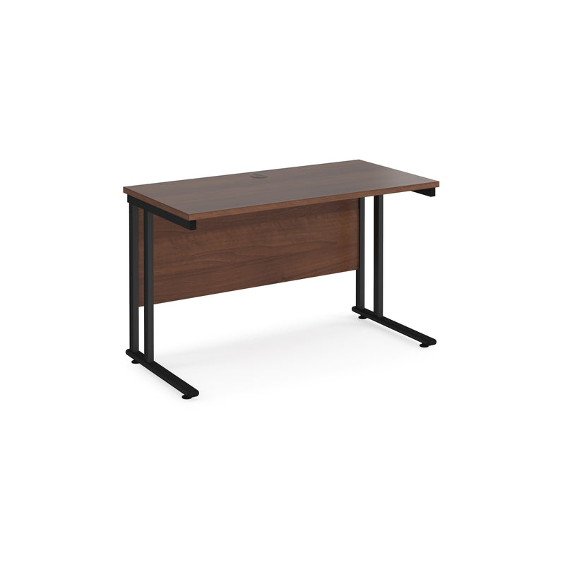 Maestro 25 straight desk 600mm deep - Walnut