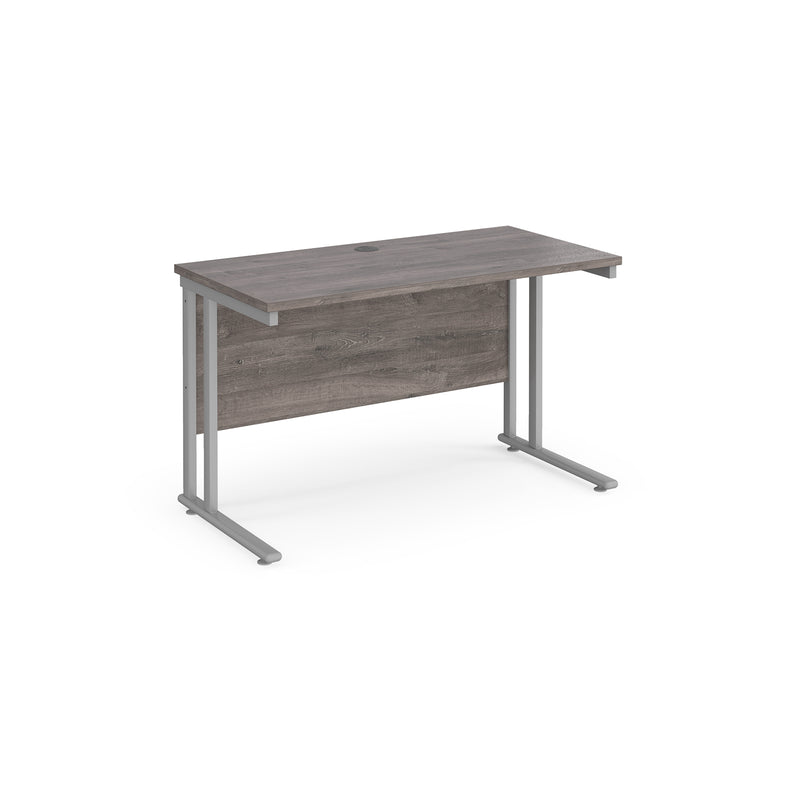 Maestro 25 straight desk 600mm deep - Grey Oak