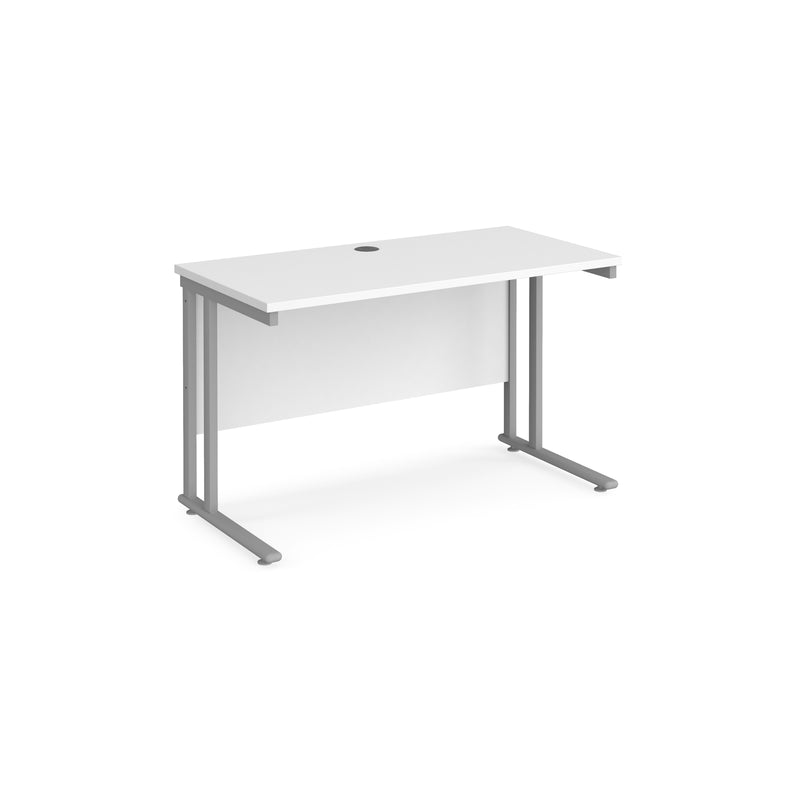 Maestro 25 straight desk 600mm deep - White