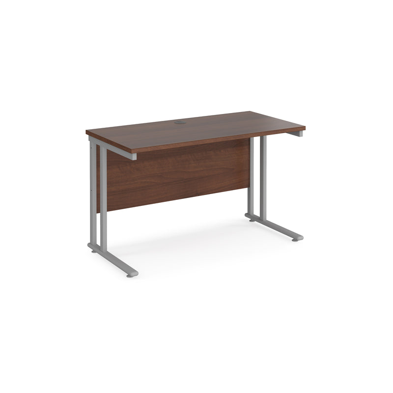 Maestro 25 straight desk 600mm deep - Walnut