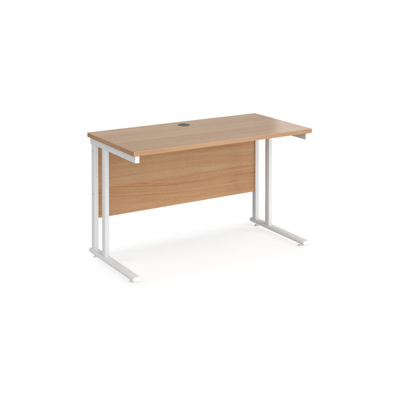 Maestro 25 straight desk 600mm deep - Beech