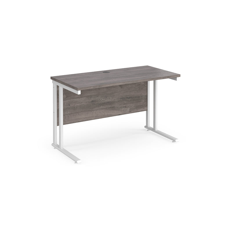 Maestro 25 straight desk 600mm deep - Grey Oak