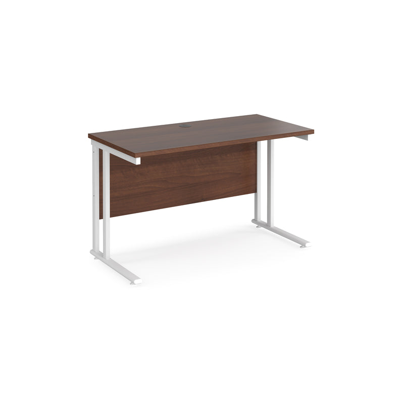 Maestro 25 straight desk 600mm deep - Walnut