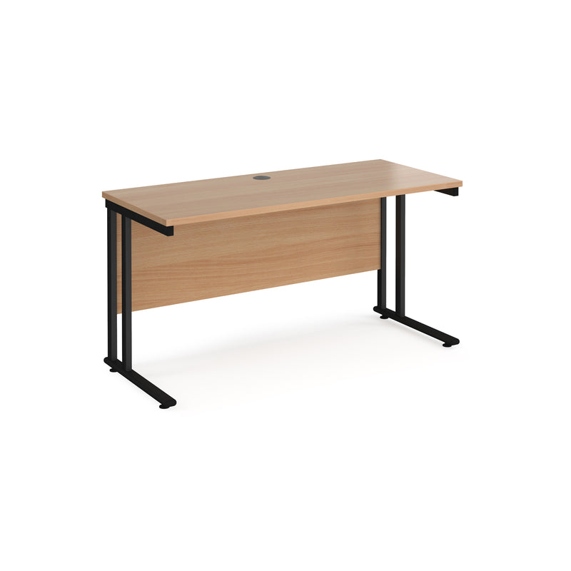 Maestro 25 straight desk 600mm deep - Beech