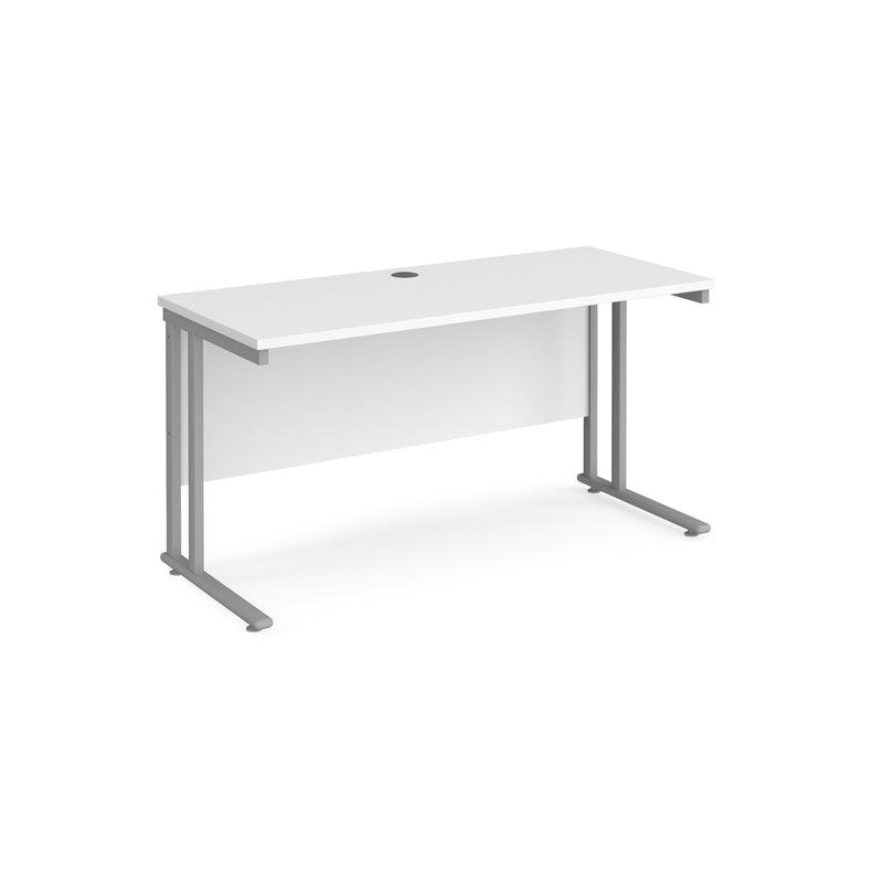 Maestro 25 straight desk 600mm deep - White