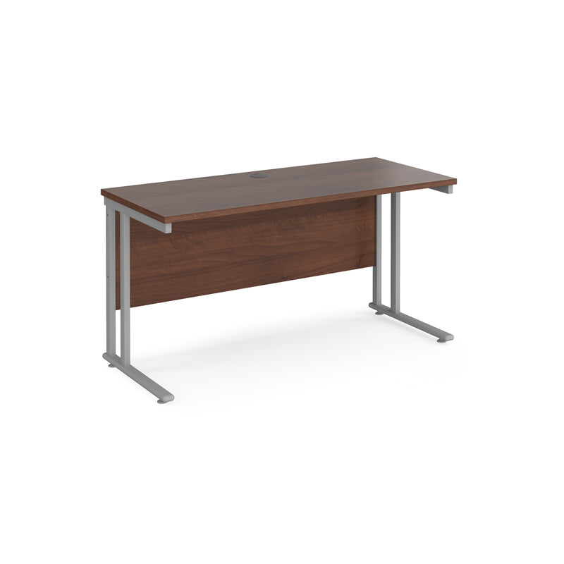 Maestro 25 straight desk 600mm deep - Walnut