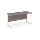 Maestro 25 straight desk 600mm deep - Grey Oak