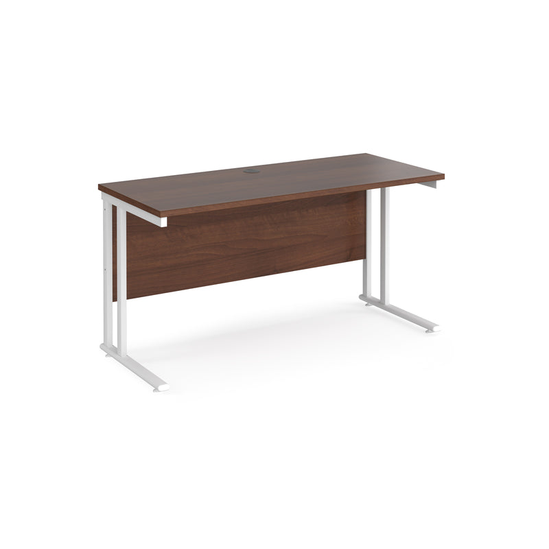 Maestro 25 straight desk 600mm deep - Walnut