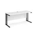 Maestro 25 straight desk 600mm deep - White
