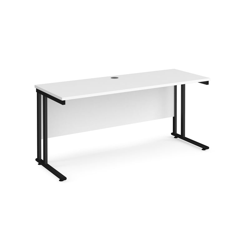 Maestro 25 straight desk 600mm deep - White