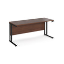 Maestro 25 straight desk 600mm deep - Walnut