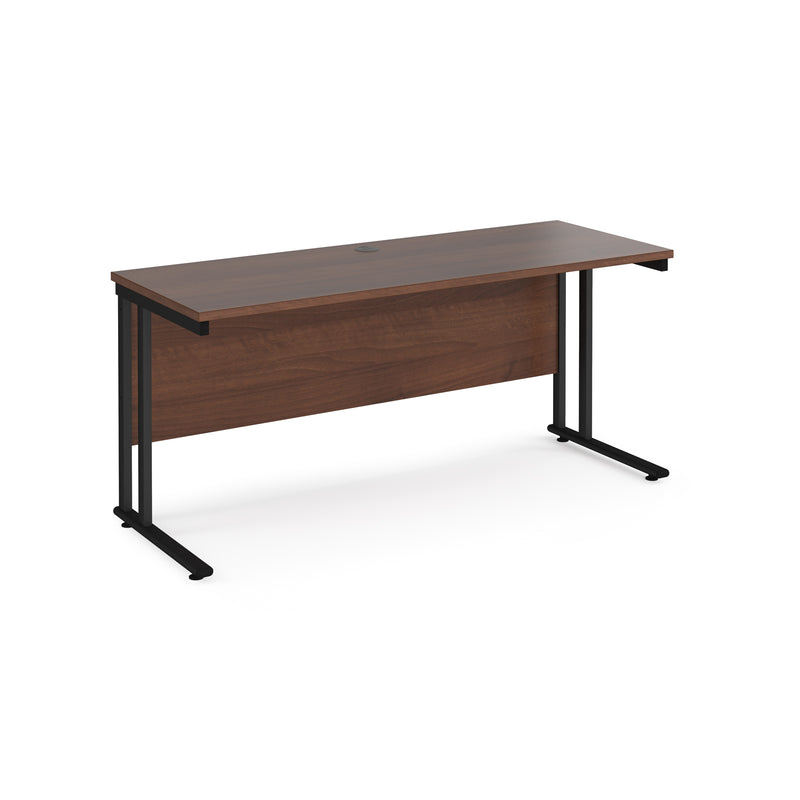 Maestro 25 straight desk 600mm deep - Walnut