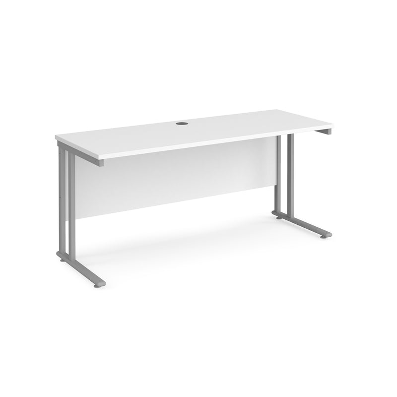 Maestro 25 straight desk 600mm deep - White