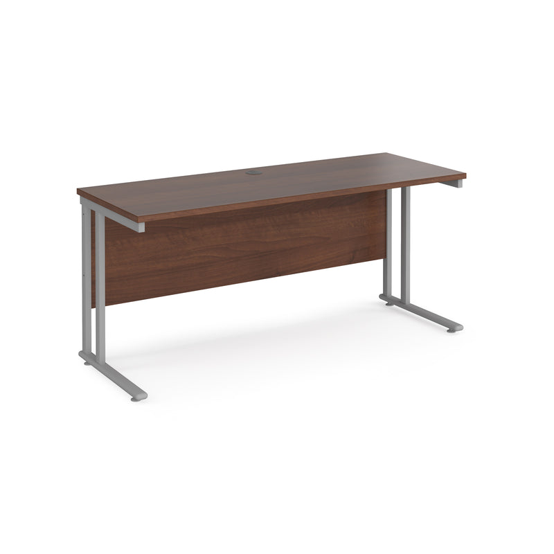 Maestro 25 straight desk 600mm deep - Walnut