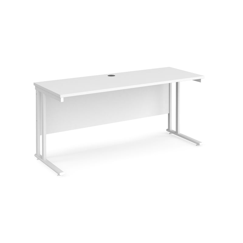 Maestro 25 straight desk 600mm deep - White