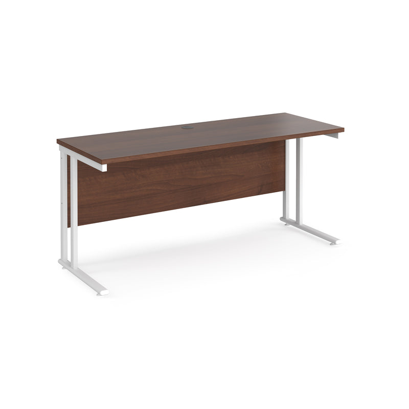 Maestro 25 straight desk 600mm deep - Walnut