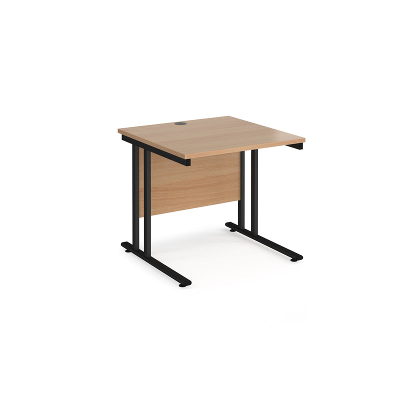 Maestro 25 straight desk 800mm deep - Beech