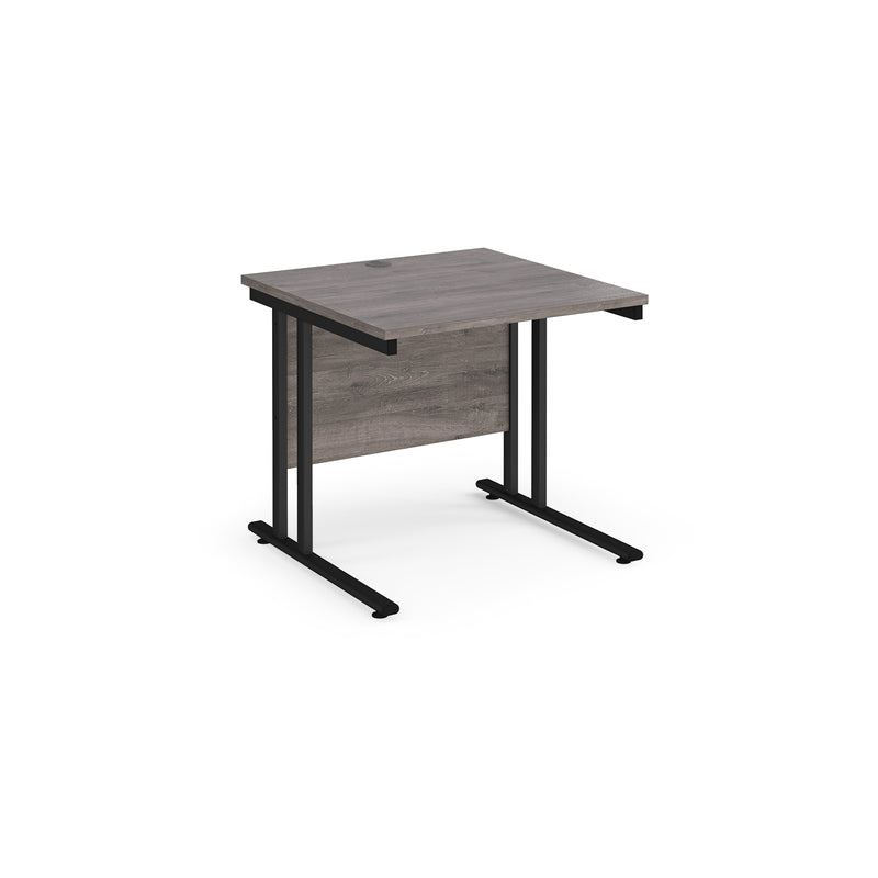 Maestro 25 straight desk 800mm deep - Grey Oak