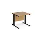 Maestro 25 straight desk 800mm deep - Oak