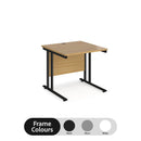 Maestro 25 straight desk 800mm deep - Oak