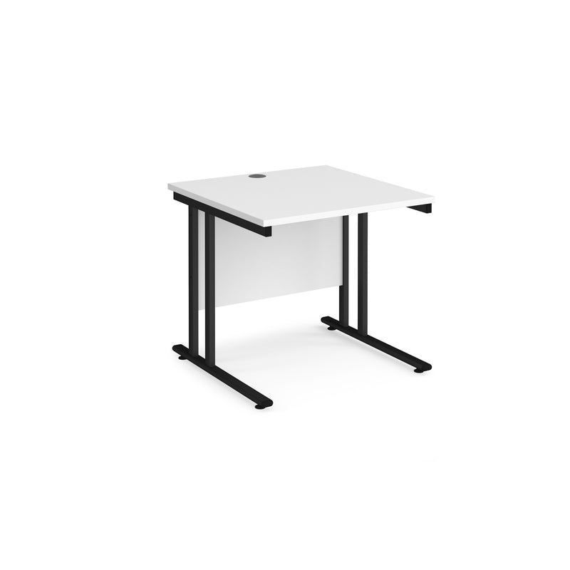 Maestro 25 straight desk 800mm deep - White