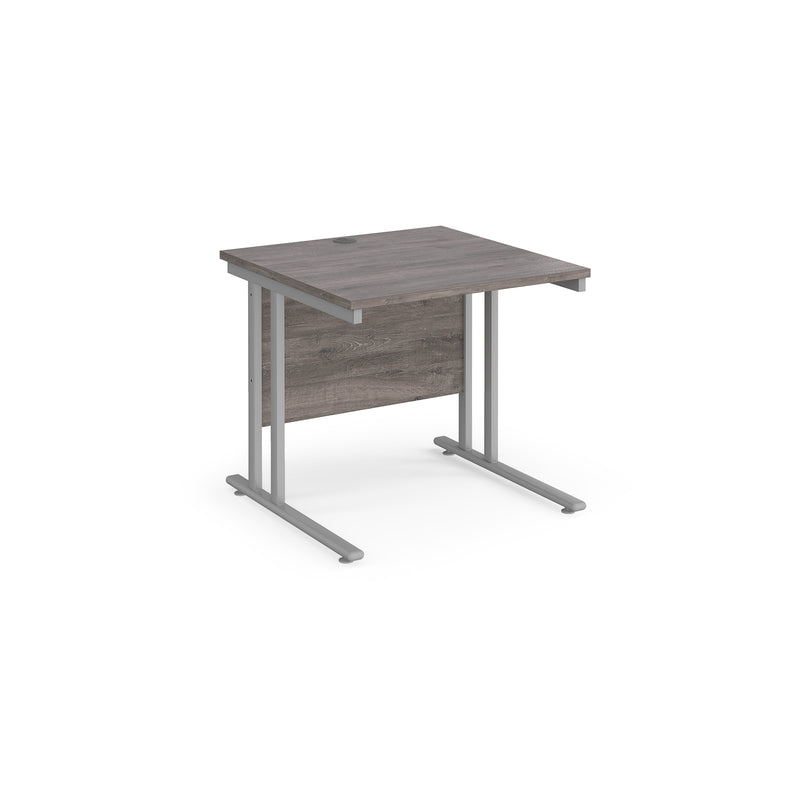 Maestro 25 straight desk 800mm deep - Grey Oak