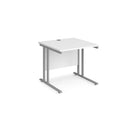 Maestro 25 straight desk 800mm deep - White
